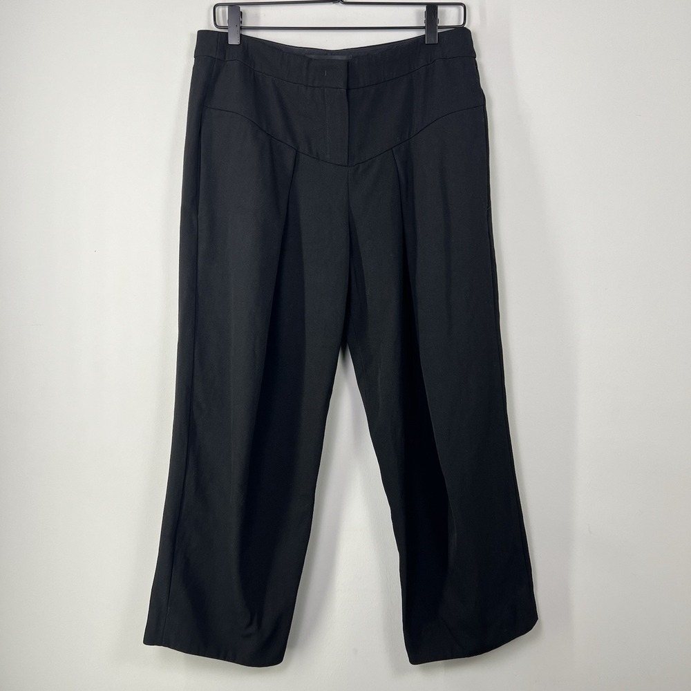 Derek Lam Wool Cropped Trousers Womens Size 8 Black Italian Fabric Tailored - Picture 5 of 15